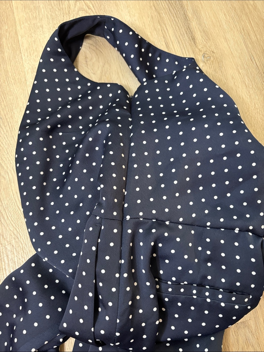 Banana Republic Polka Dot Twist Back Crop Wide Leg Jumpsuit size 8 classic - Picture 6 of 9